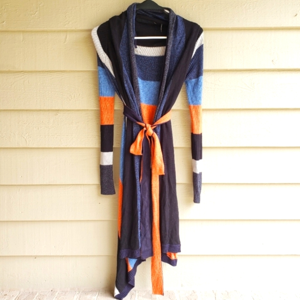 L.A.M.B. Asymmetrical Waterfall Cardigan